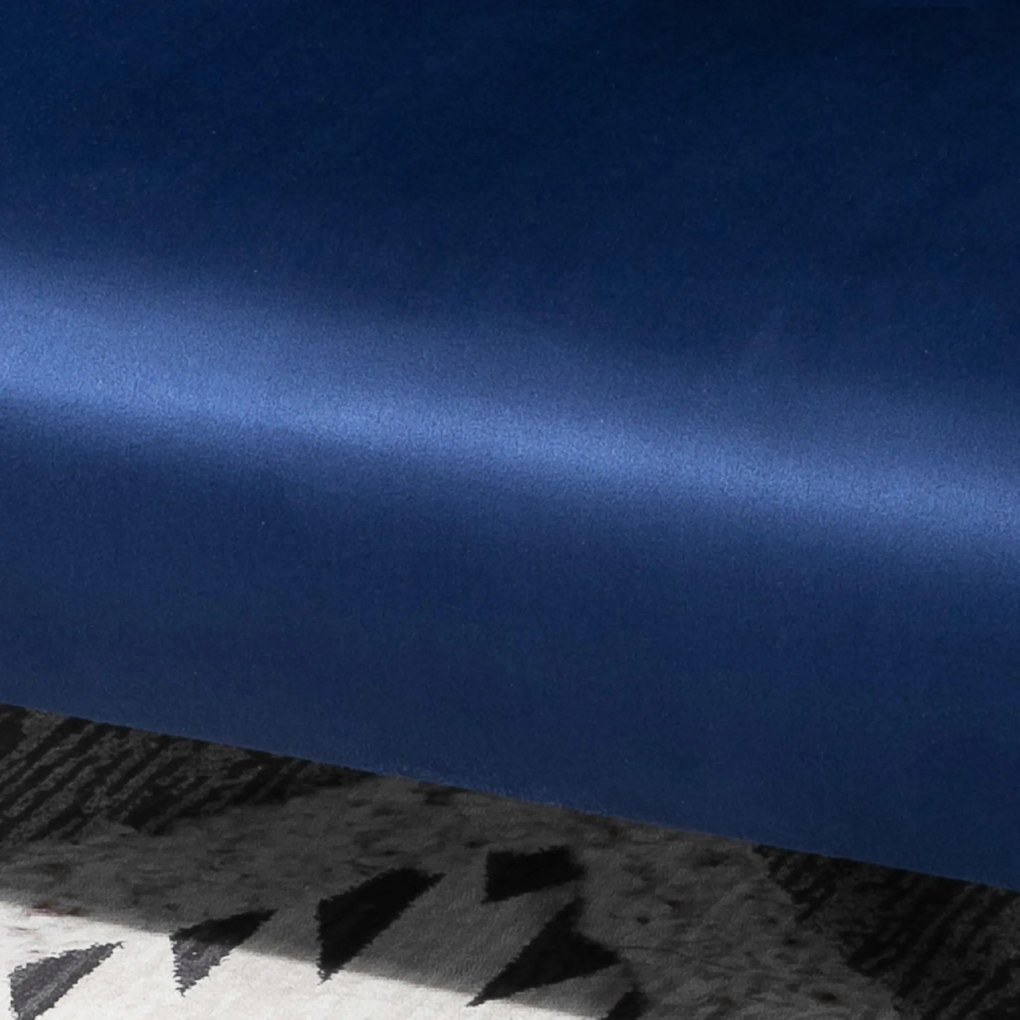 HOMCOM Canapea extensibilă, reglabilă în 5 poziții, imitație de piele întoarsă, cadru metalic, incl. perne, albastru marin | Aosom Romania