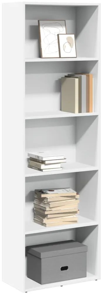 vidaXL Bibliotecă, alb, 60x30x189 cm, lemn prelucrat
