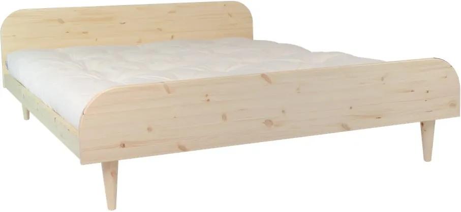 Pat din lemn de pin cu saltea Karup Design Twist Comfort Mat Natural/Natural, 140 x 200 cm