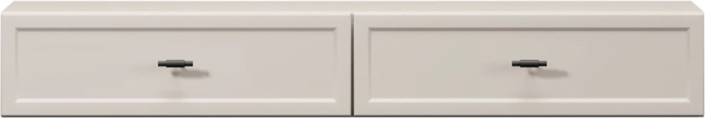 Consolă / măsuță toaletă suspendată Lorini 100 cm cu sertare - cașmir / mânere negre T-bar