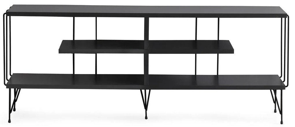 Comoda TV Eze, Crem - Alb - Maro - Gri, 120 x 45 x 30 cm
