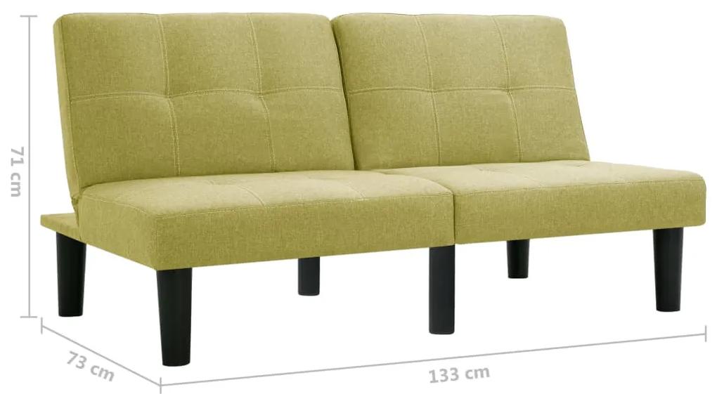 Canapea cu 2 locuri, verde, material textil Verde
