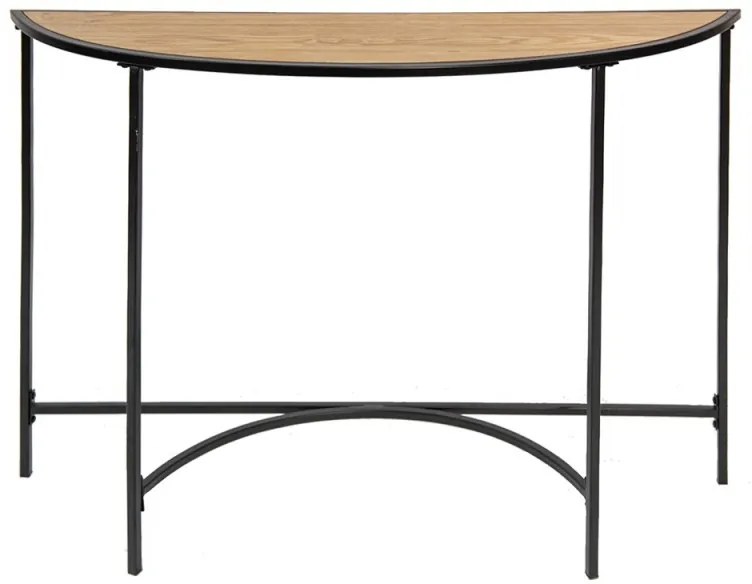 Consola neagra din lemn si metal, Clairette