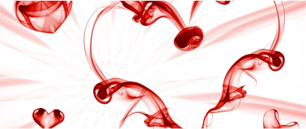 Tablou cu inima din fum (120x50 cm)