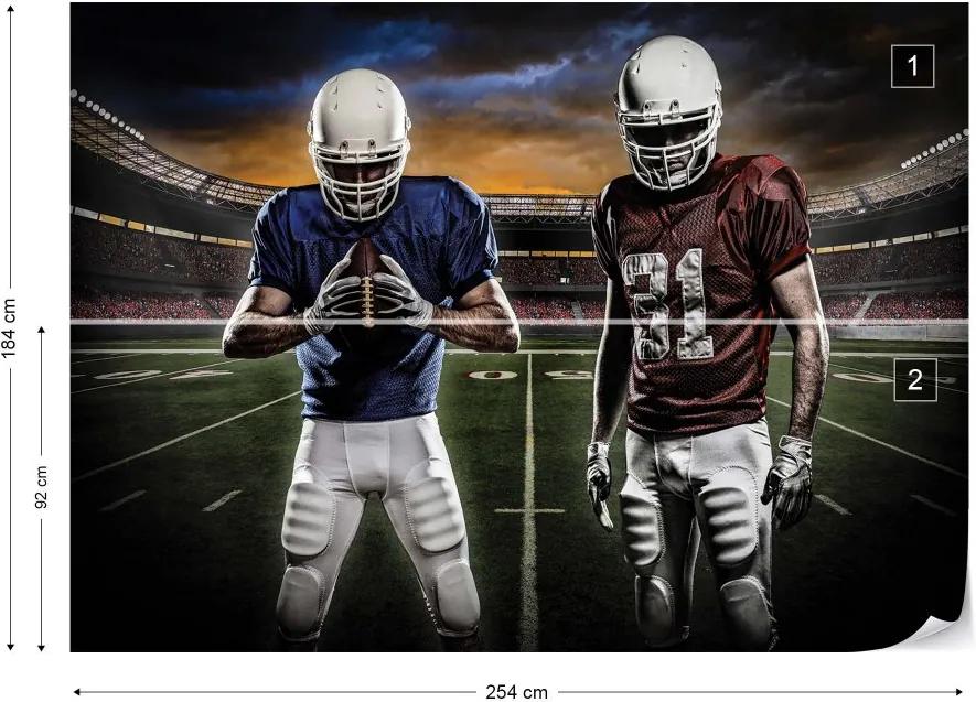 Fototapet GLIX - American Football Players Stadium + adeziv GRATUIT Tapet nețesute - 254x184 cm