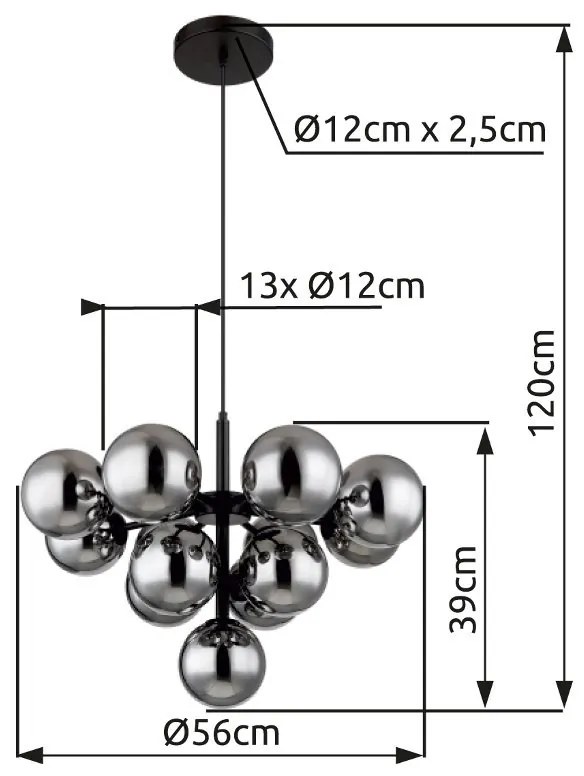 Lustra suspendata design modern GRAPPY 13L