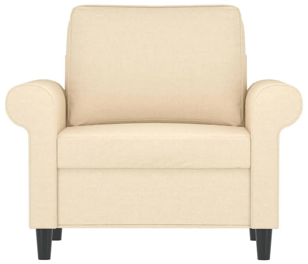 Canapea de o persoana, crem, 60 cm, material textil Crem, 92 x 77 x 80 cm
