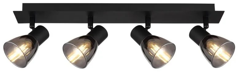 Plafoniera cu 4 spoturi directionabile design modern CLAUDE negru
