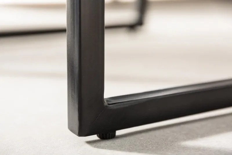 Set de 2 masute design industrial Elements Long Sheesham