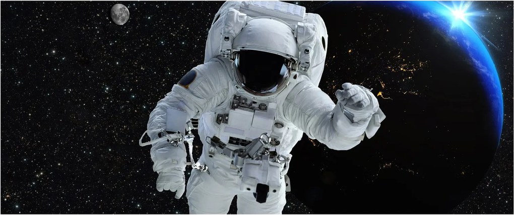 Tablou - Astronaut în Cosmos (120x50 cm)