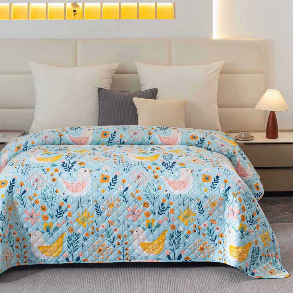 Cuvertura de pat SPRING TWEET, colorată Dimensiune: 170 x 210 cm