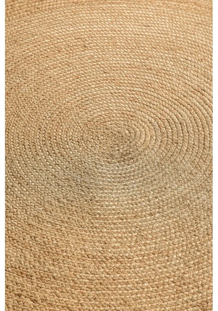 Covor în culoare naturală reversibil rotund din iută ø 100 cm Braided Gold – Hanse Home