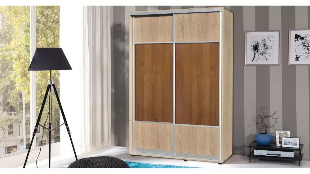 DRESSING 2 USI GLISANTE C764 SONOMA+NUC 100x60x200cm