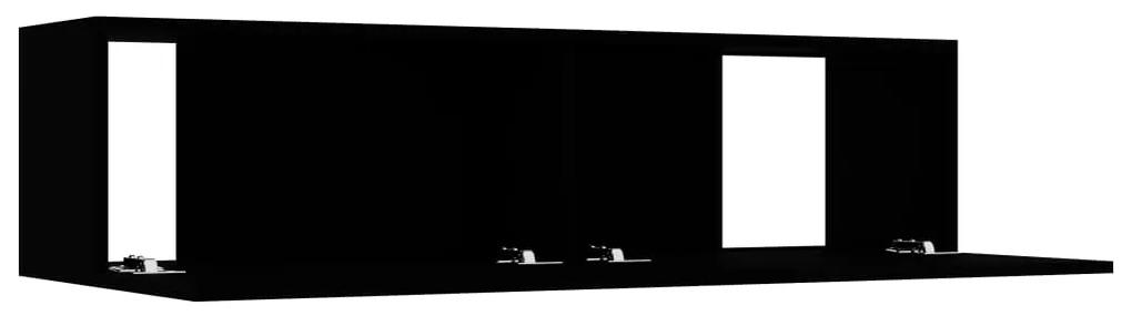 Comodă tv, negru, 120 x 30 x 30 cm, pal