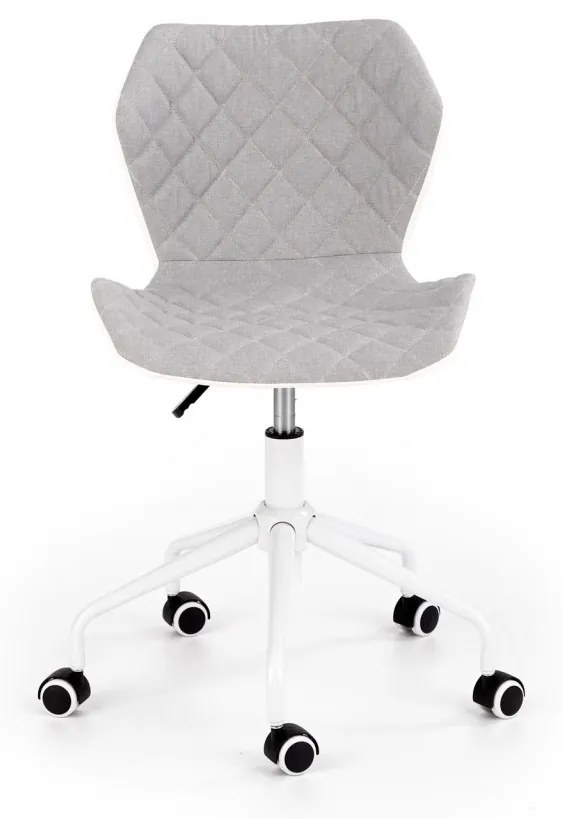 Scaun de birou copii Matrix III alb gri