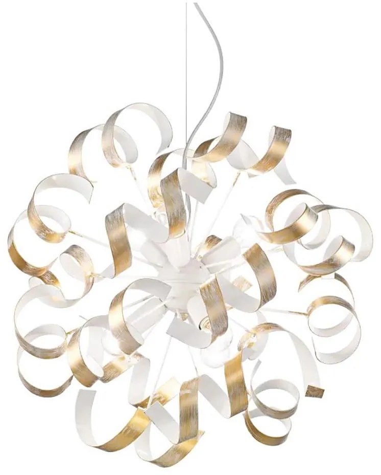 Lustră pe cablu Ideal Lux VORTEX 6xE14/40W/230V d. 53 cm auriu/patină