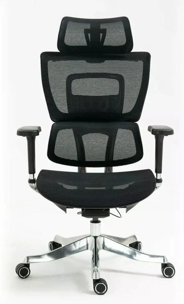 Scaun de birou Winner Lux negru/crom