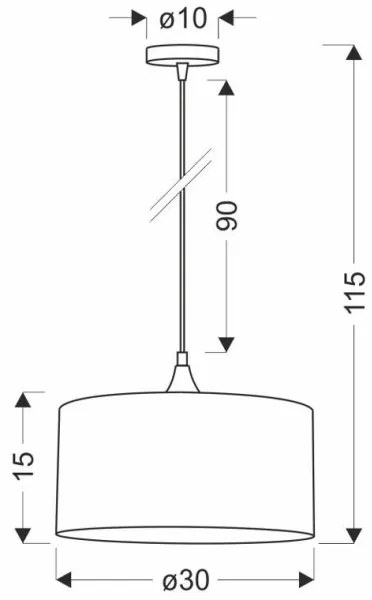 Lustră pe cablu MALOTO 1xE27/60W/230V verde