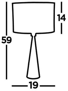 Lampă de masă CHOLE 1xE27/60W/230V Searchlight EU2743BGO