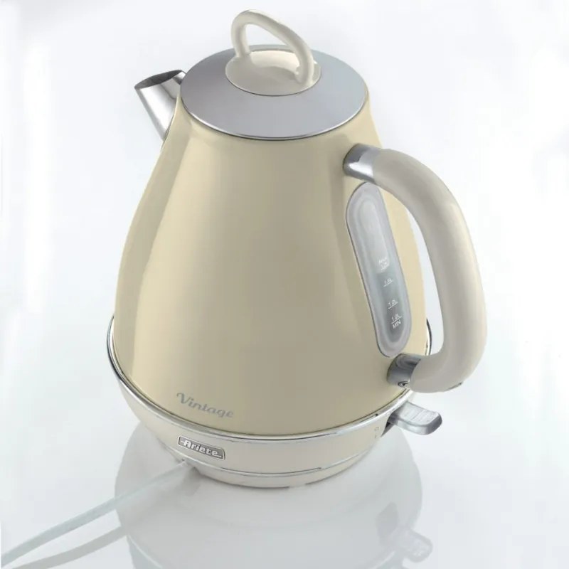 Ceainic electric VINTAGE 2869/03, 2000 W, 1,7 l, filtru detașabil, fereastră de vizualizare a nivelului apei, bază fără fir 360C, bej