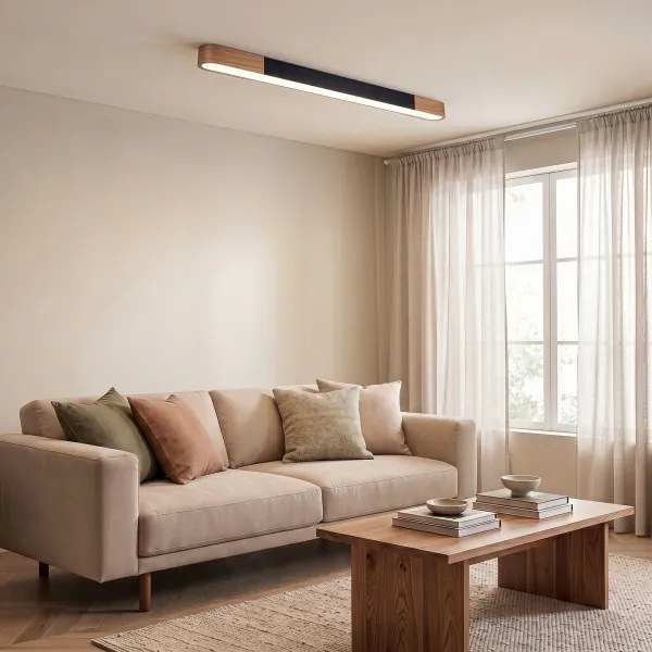 BRILAGI - Plafonieră LED aplicată GARDALINE LED/100W/230V 120cm stejar/negru