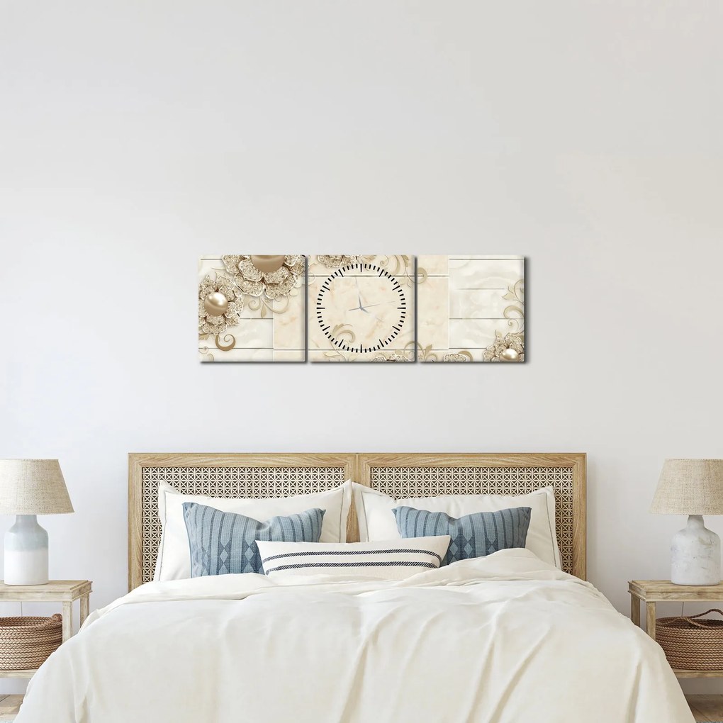 Tablou - Motiv decorativ (cu ceas) (90x30 cm)