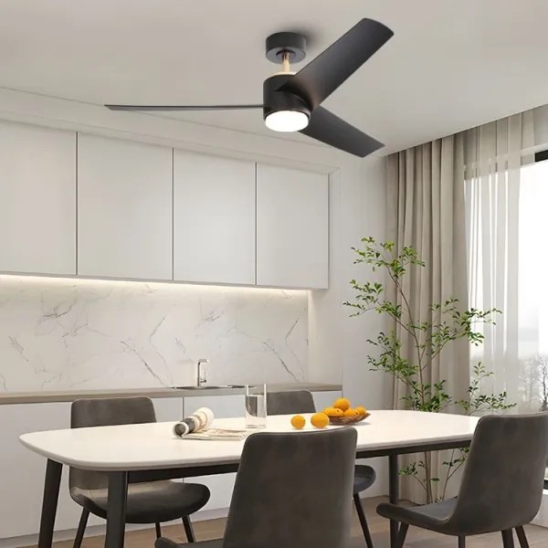 Ventilator LED dimabil de tavan Immax NEO 07280L BEAUTY 18W/230V negru Wi-Fi Tuya + telecomandă