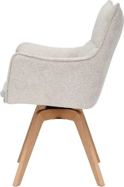 Set de 2 scaune pivotante picioare din lemn VOGUE bej