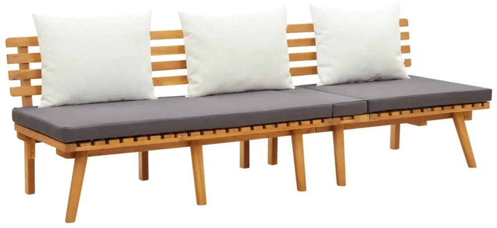 vidaXL Pat de zi de grădină, 200x65 cm, lemn masiv de acacia