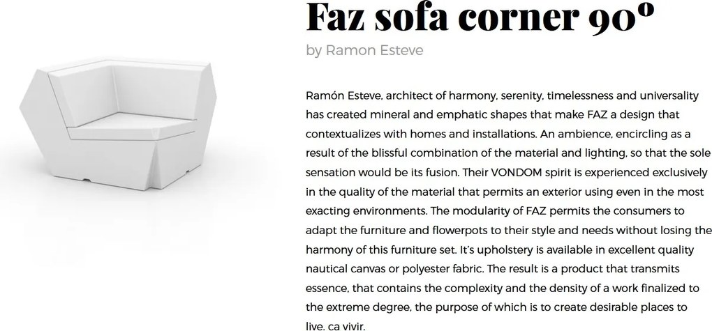 Canapea modulara FAZ Modul Colt 90 grade