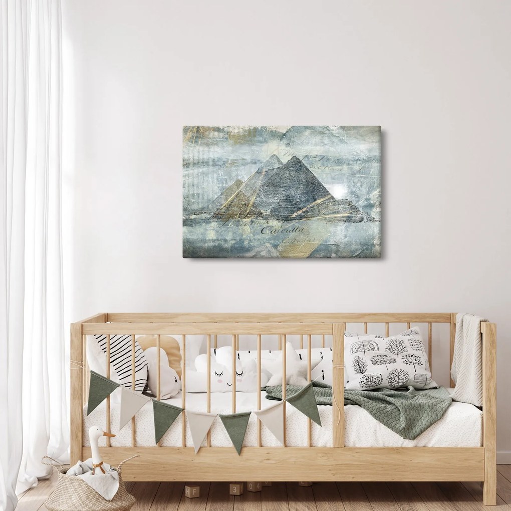 Tablou - Piramide în filtru albastru (90x60 cm)