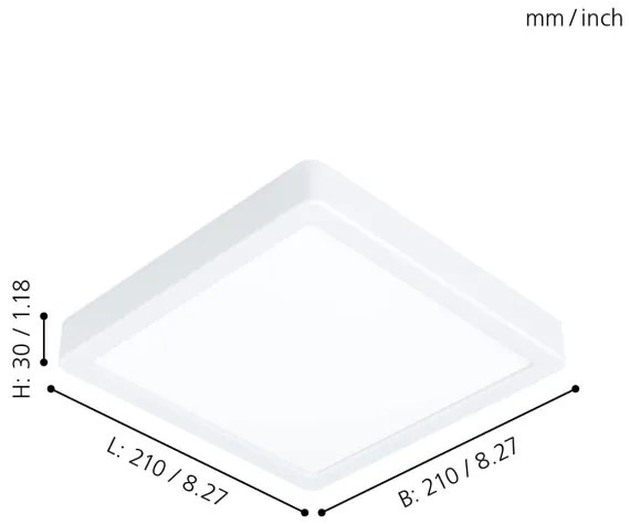 Eglo 99247 - Plafonieră LED FUEVA 5 LED/16,5W/230V