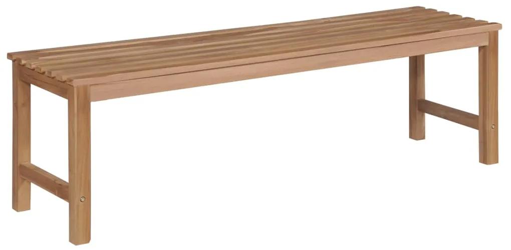 Banca de gradina, cu perna antracit, 150 cm, lemn masiv de tec 1, Antracit, 150 cm