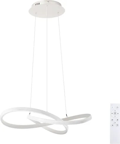 Brilagi - LED dimabil lustră suspendată pe cablu INFINITY LED/55W/230V 50x50 cm albă + telecomandă