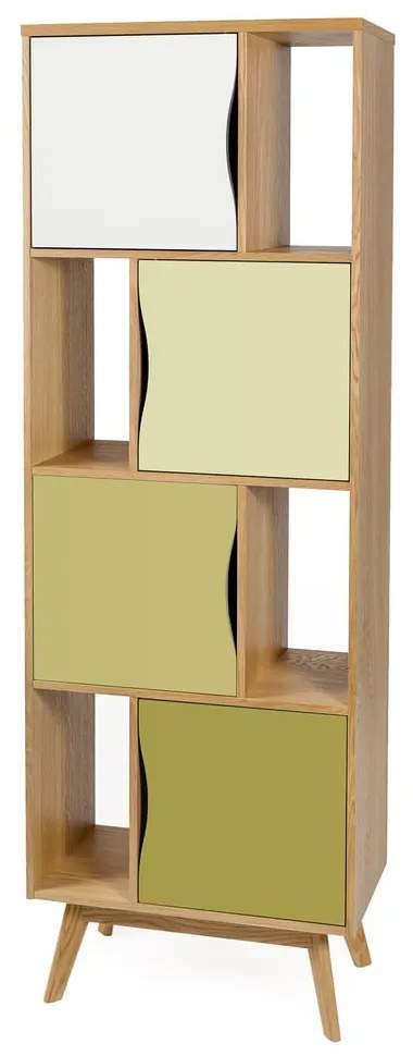 Bibliotecă Woodman Avon Narrow Olive, verde
