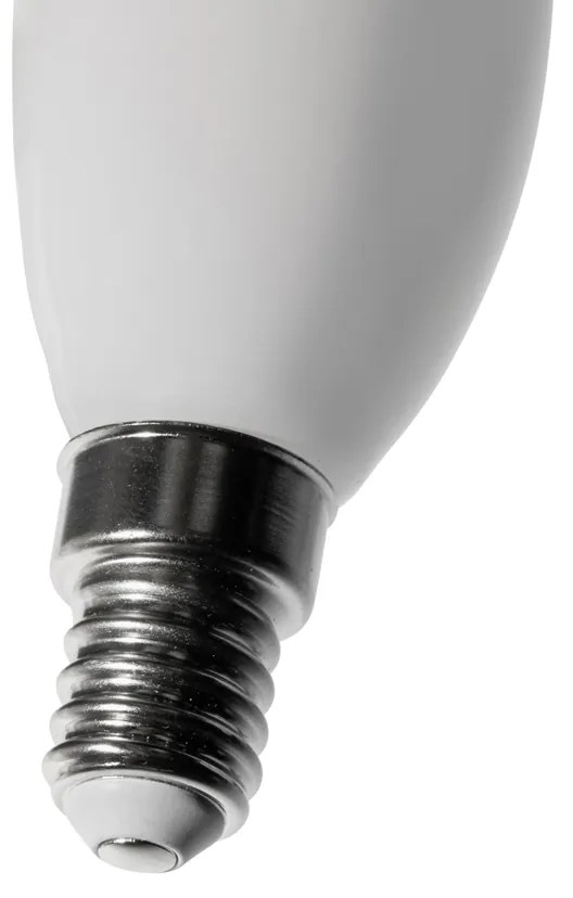 Set van 5 E14 dimbare LED lampen B35 opaal 4W 400 lm 2200K
