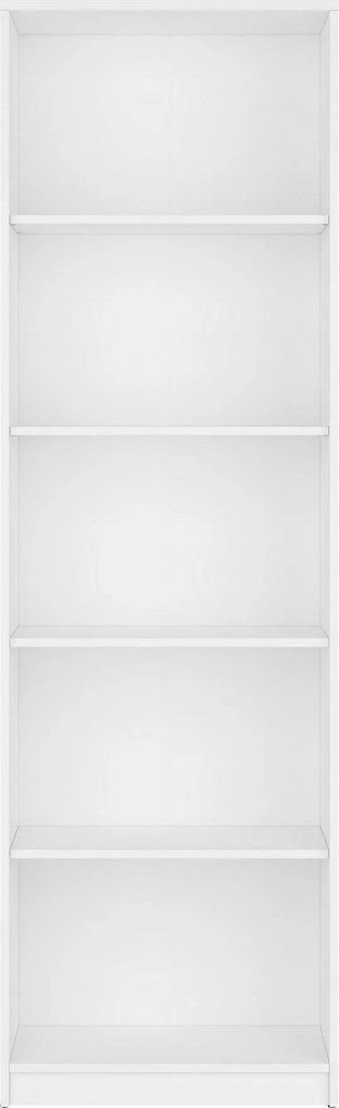 Biblioteca NEPO PLUS, alb, PAL, 60x34x197 cm