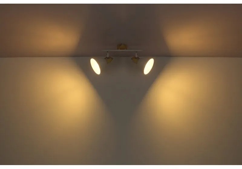 Aplica de perete / tavan cu 2 spoturi directionabile design industrial WIHO alb