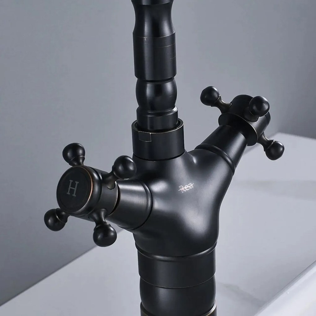 Baterie pentru baie / de bucătărie Rea Rustico Old Black