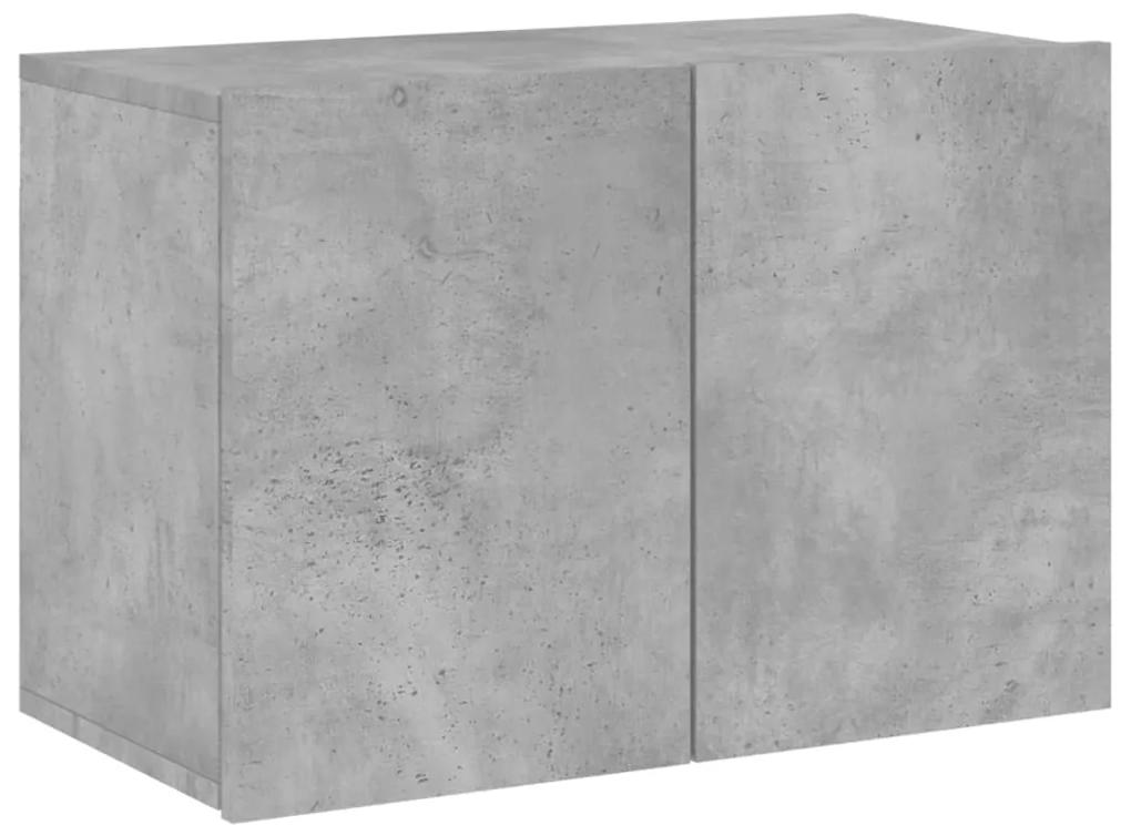 836944 vidaXL Comodă TV de perete, gri beton, 60x30x41 cm