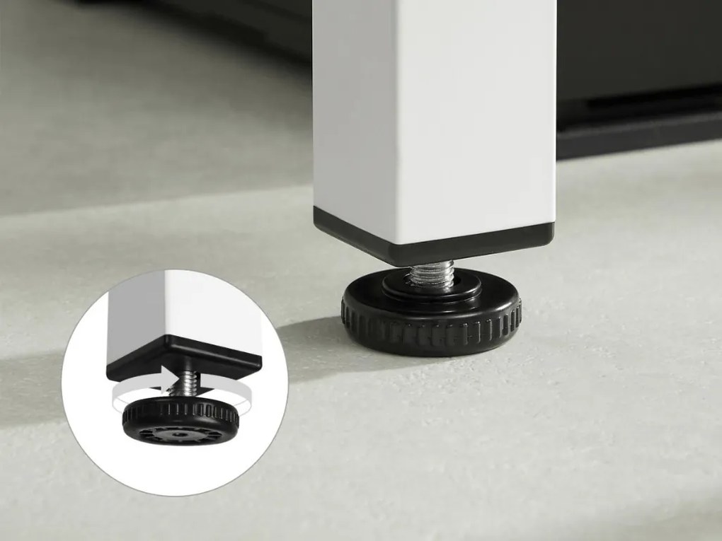 Masa de sufragerie alba cu blat alb TESSA 120x60 cm