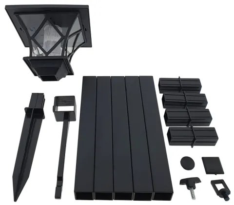 Lampă LED solară de exterior 3 în 1 LED/1,2V 200 mAh IP44 negru