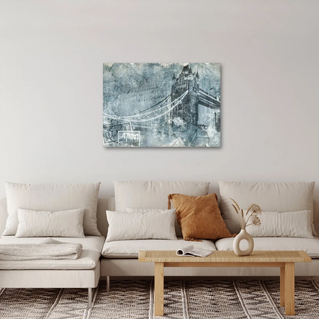 Tablou - Tower Bridge în tonuri reci (70x50 cm)