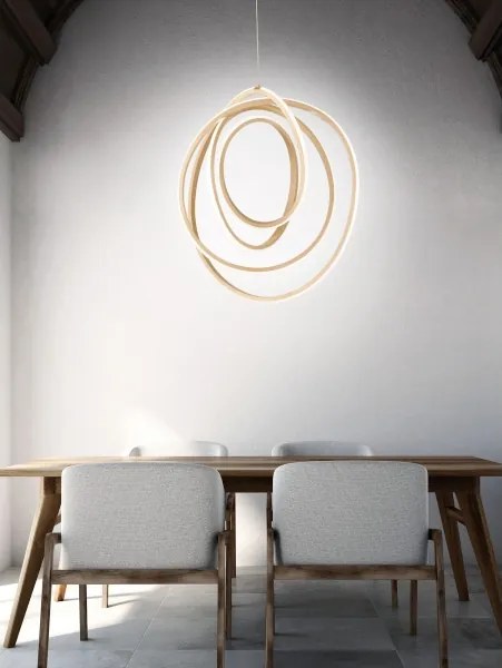 Ondaluce - Lustră LED reglabilă cu cablu Golden, LED/50W/230V, Ø 50 cm, aurie