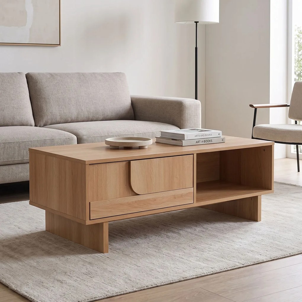 Masuta De Cafea Jelina MDF Nuanta Naturala 110x55x38.5 Cm