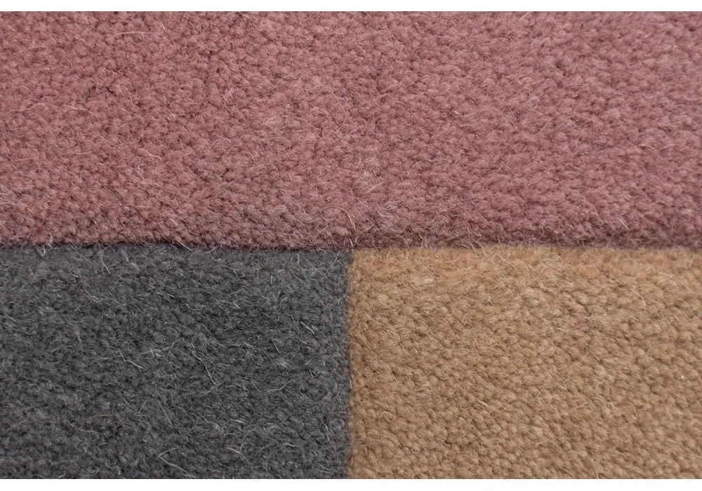 Covor tip traversă din lână Flair Rugs Collage Earthy, 60x230 cm