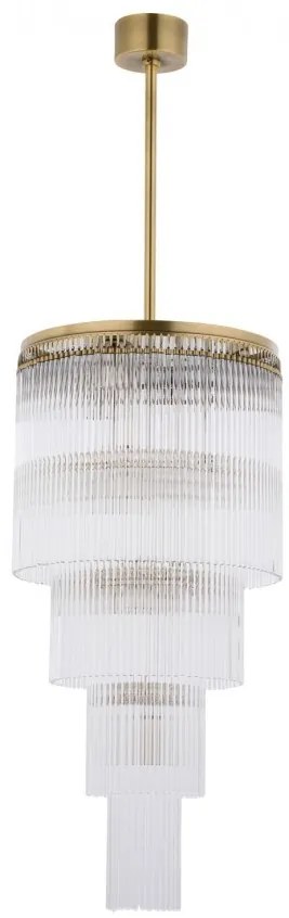 Lustra design LUX diametru 35cm din alama decorata cu sticla Filago