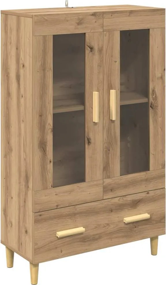 vidaXL Bufet cu sertar Stejar Artizanal 70 x 31 x 115 cm Lemn compozit