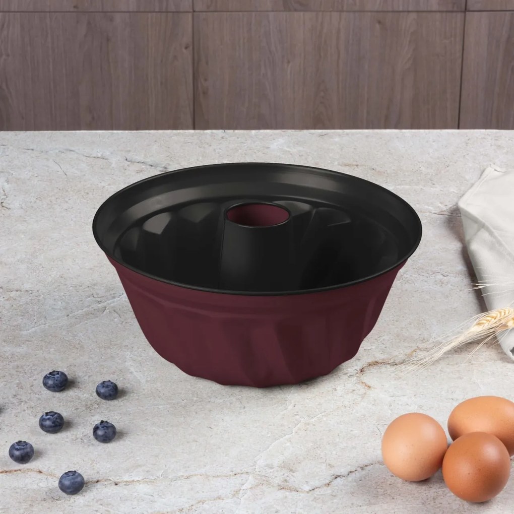 Tava pentru bundt 25 cm Leonardo Berlinger Haus BH 7996, antiaderenta, visiniu