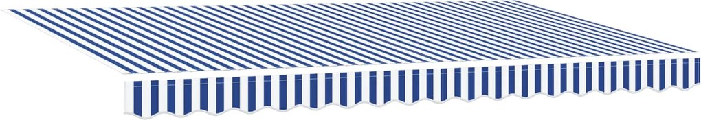 vidaXL Cortina Retractabilă Dungi albastru 350 x 200 cm țesătură